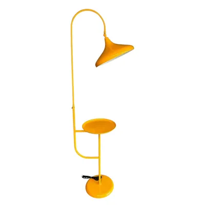 Produktbild von Moderne, Dekorative Metall Standlampe mit E27 Fassung und Sockel, in Gelb