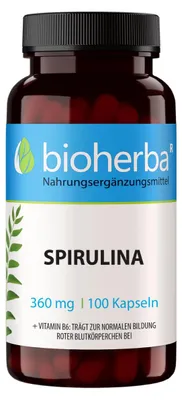 Produktbild von Bioherba Spirulina 360 mg 100 Kapseln
