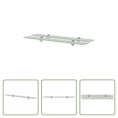 Zdjęcie produktu dla The Living Store Schweberegale 2 szt. szkło 70x10 cm 8 mm