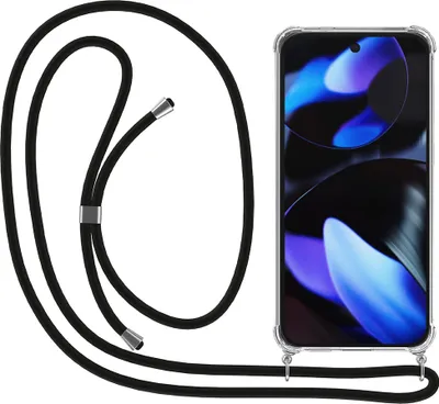 Obrázok produktu pre Smartphonica Puzdro na telefón vhodné pre Google Pixel 9 s káblom a nárazníkom - Puzdro s káblom na telefón - TPU zadný kryt Puzdro odolné proti nárazom so šnúrkou - priehľadné