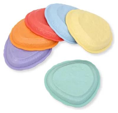 Image de Pierres de marche Buxibo - Jouets de marche - Pierres de rivière - Jouets éducatifs et sensoriels - Multicolores - Lot de 6