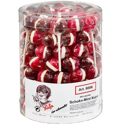 Obrázok produktu pre Küfa čokoládová mätová lízanka s čokoládovou mätou 100 ks 1800g