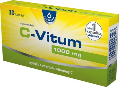 Zdjęcie produktu dla C-VITUM Witamina C 1000mg 30kaps OLEOFARM