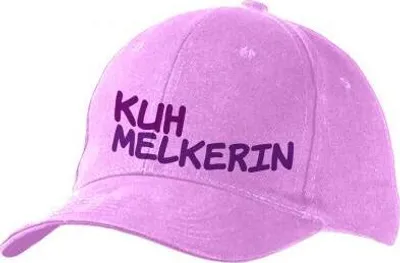 Produktbild von Baseballcap mit Einstickung - Kuhmelkerin - 69743 rosa