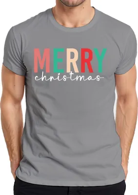 Produktbild von Merry Christmas Spruch - Weihnachten Weihnachtsgeschenk Christmas Herren T-Shirt, Grau, XXL