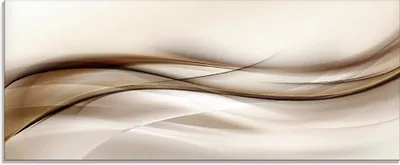 Produktbild von ARTland Glasbild Braune abstrakte Welle Größe: 125x50 cm