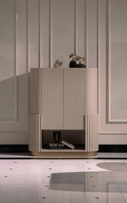 Produktbild von Barschrank Schrank Holzschrank Holz Bar Beige Getränke Wohnzimmer