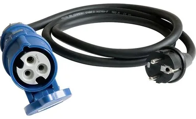 Produktbild von Kupplung CEE auf Schukostecker 1,5 m blau