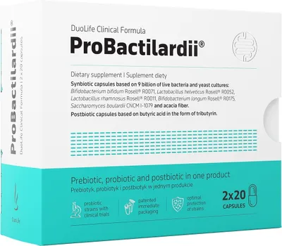 Image de DuoLife Probiotic Prebiotic Postbiotic capsules 40 pcs complément alimentaire