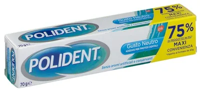 Produktbild von POLIDENT FREE Haftcreme für Prothesen Zinkfrei, ohne Farbstoffe und Konservierungsstoffe 70 g