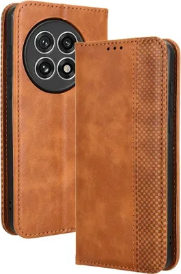 Produktbild von OnePlus 13 Hülle - Coverup Vintage Style Klapphülle - Braun