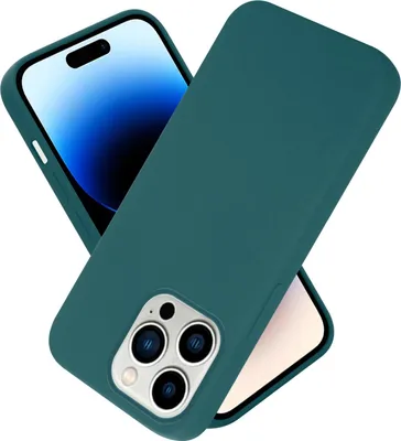Produktbild von Cadorabo Schutzhülle für Apple iPhone 14 PRO MAX Hülle in Grün Handyhülle Case Cover TPU Etui