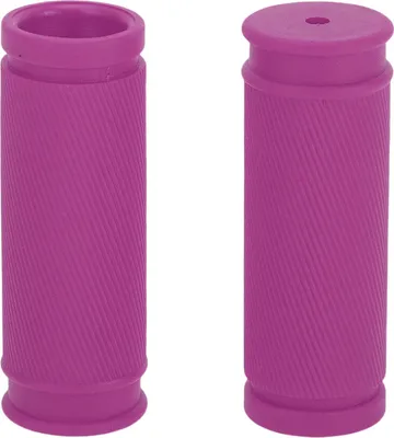 Image de Protège-Poignées de Guidon de Vélo 85mm Longs Souples | Protecteurs d'Extrémité de Poignées de Vélo Rose Violet 1 Paire
