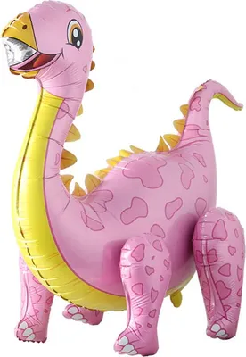 Produktbild von Folienballon 3D Dinosaurier mit beweglichen Beinen, 07 Pink ca. 57,5 x 92 cm