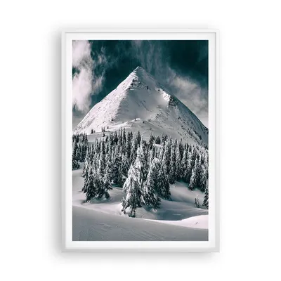 Produktbild von Gerahmtes Poster - Weißer Rahmen - Dunkel Himmel Berg - 70x100 cm - Wand Bild - Wanddeko - Wandbilder - Kunstposter - Wandposter - Bilderrahmen - Bilder - Kunstdruck - P2WPA70x100-4459