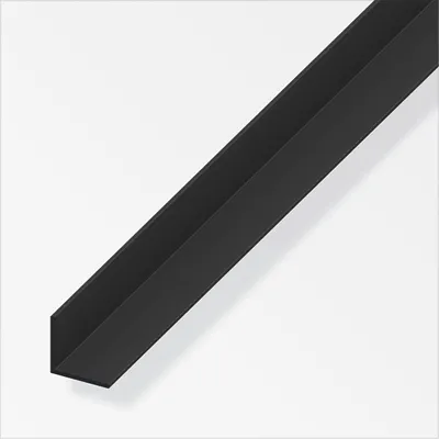 Produktbild von alfer Winkel 2 m, 25 x 25 mm PVC (Kunststoff) glatt schwarz