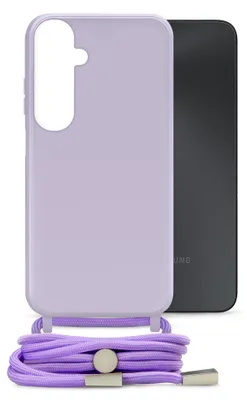 Imagen del producto de Funda tipo gelly con cordón para el Samsung Galaxy A05s, color púrpura pastel