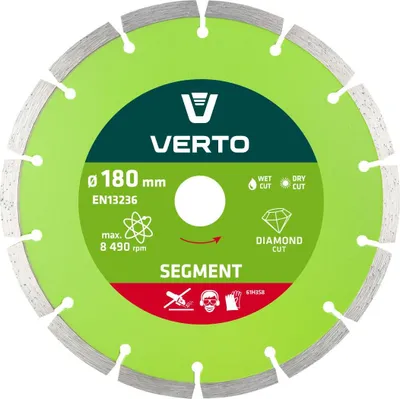 Immagine prodotto di VERTO Lama diamantata 180 x 22,2 mm, segmentata