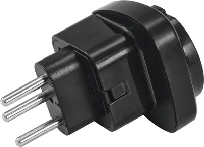 Zdjęcie produktu dla Adapter OMNITRONIC wtyczka EU/CH 10A bw