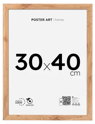 Produktbild von Bilderrahmen 30x40 cm für Fotos und Poster, Eiche Wotan, MDF – Poster Art