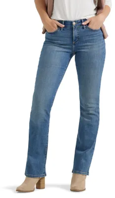 Productafbeelding van Lee Damen Flex Motion, regular fit, bootcut jeans, model Majestic, maat 8 Short