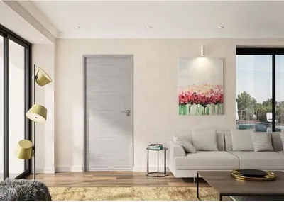 Produktbild von OPTIMUM Block Verstellbare Tür, hellgraues Eichendekor BILBAO - 204 x 83 cm Links