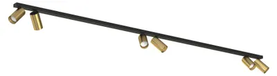 Produktbild von Spot Lampe Metall Messing GU10 verstellbar in Schwarz länglich Modern