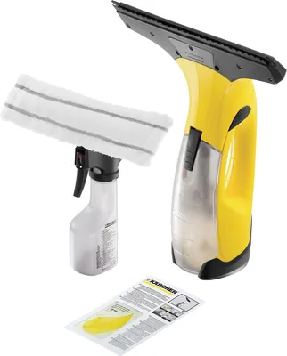 Immagine prodotto di Aspiraliquido per vetri Kärcher WV2 Plus, completo di concentrato per detergente per vetri - 20 ml; codice prodotto: 1.633-301.0