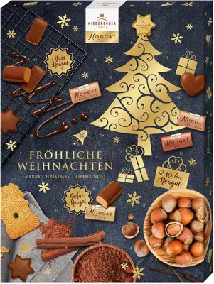 Produktbild von Niederegger Nougat Adventskalender mit feinsten Nougat Pralinen 500g