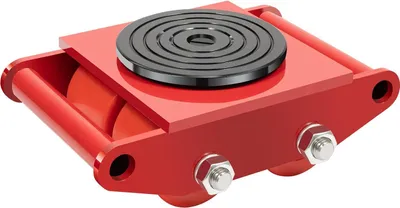 Produktbild von Schwerlast-Transportfahrwerk, Maschinenroller/Dolly, 6 t Tragfähigkeit, 360° Drehteller, rot