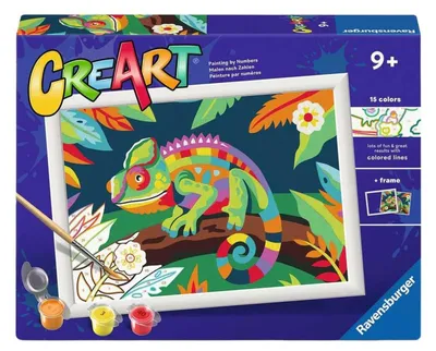 Produktbild von Ravensburger Malen nach Zahlen Set - Chamäleon Malpaket
