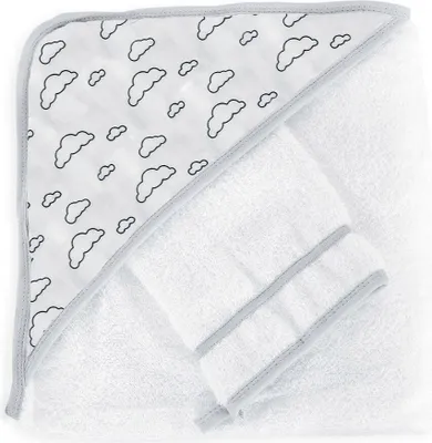 Productafbeelding van Trois Kilos Sept badjas en washandjes, collectie Clouds, 70 cm x 70 cm