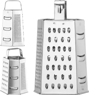 Produktbild von 6-seitige Küchenreibe für Gemüse und Käse 135 x 113 x 215 mm