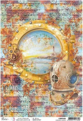 Zdjęcie produktu dla Papier ryżowy do decoupage A4 - Ciao Bella - Corroded Horizon
