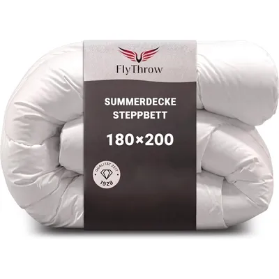 Produktbild von Leichte Sommerdecke & Bettdecke 200x200cm – Atmungsaktive Steppdecke, Ultra Weich & Flauschig, Kühlend, Waschbar 60°C