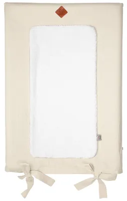 Image de Housse pour matelas à langer Lino - 70 x 50 cm - Beige | par SEVIRA KIDS
