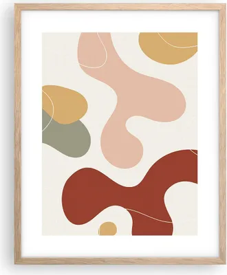 Produktbild von Gerahmtes Poster - Rahmen in heller Eiche - Abstraktion Flecken Modern - 40x50 cm - Wand Bild - Wanddeko - Wandbilder - Kunstposter - Wandposter - Bilderrahmen - Bilder - Kunstdruck - P2NPA40x50-4439
