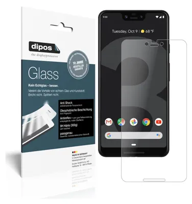 Produktbild von 2x Schutzfolie für Google Pixel 3 XL matt - Anti-Shock 9H Folie dipos Glass