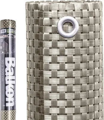 Produktbild von Balkonbespannung videx Rattan 75 x 300 cm platin