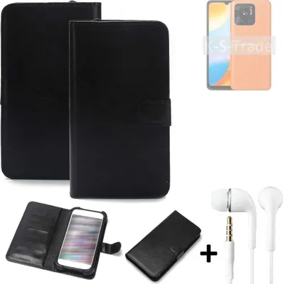 Produktbild von K-S-Trade Wallet Case Handyhülle kompatibel mit Xiaomi Redmi 10 Power Schutzhülle Flip cover Flipstyle Tasche Hülle Flipcover Slim Bumper schwarz +