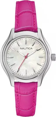 Obrázok produktu pre Nautica . NAI11010M . NCT 18 MID . Náramkové hodinky dámske. Kožené . ružové . NOVINKA