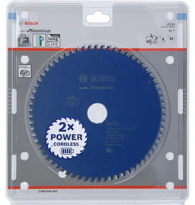 Image de Lame de scie circulaire pour scies sans fil Expert for Aluminium, 210 x 2/1,4 x 30, 66 dents