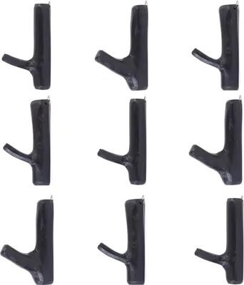 Obrázek produktu pro Šatní háčky 9er Set LIMB | Teakholz Wurzel, Šatní háčky,Nástěnné háčky