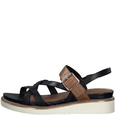 Produktbild von Tamaris Damen Riemchensandalen in Blau, Größe 39