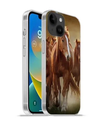 Produktbild von MuchoWow® Handyhülle Schutzhülle Hülle für Apple iPhone 14 - Softcase Pferde - Licht - Natur Silikon Softcase Handy Hülle - Mobiltelefonhülle