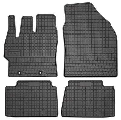 Image de Tapis de sol en caoutchouc pour Toyota Yaris IV 2020- (hayon) – 4 pièces, noirs, sur mesure