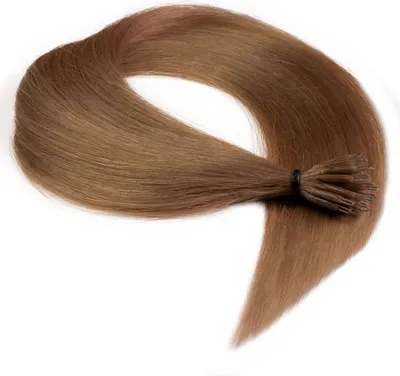Produktbild von hair2heart Premium Nanoring Extensions Echthaar glatt - 25 Strähnen 0.8g 40cm 8/1 hellblond asch