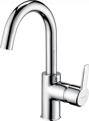Zdjęcie produktu dla Bateria umywalkowa Arnika BQA_024M stojąca z obrotową wylewką, chrom, jednouchwytowa, 265 mm, Click-Clack, klasa przepływu S