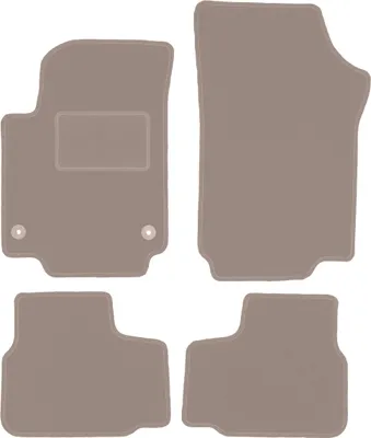 Immagine prodotto di Tappetini auto in velluto per Seat Mii hatchback (2011-) - set di tappetini LUX beige (4 pezzi)