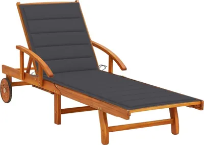 Produktbild von VidaXL 3061602, Lounge, Gepolsterter Sitz, Akazienholz, Anthrazit, Polyester, 670 mm